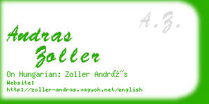 andras zoller business card